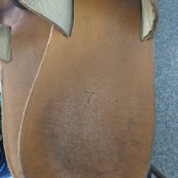 Sseko Slide Sandal Leather Caramel Brown Cross Strap Womens Size 7‎ - Picture 8 of 9